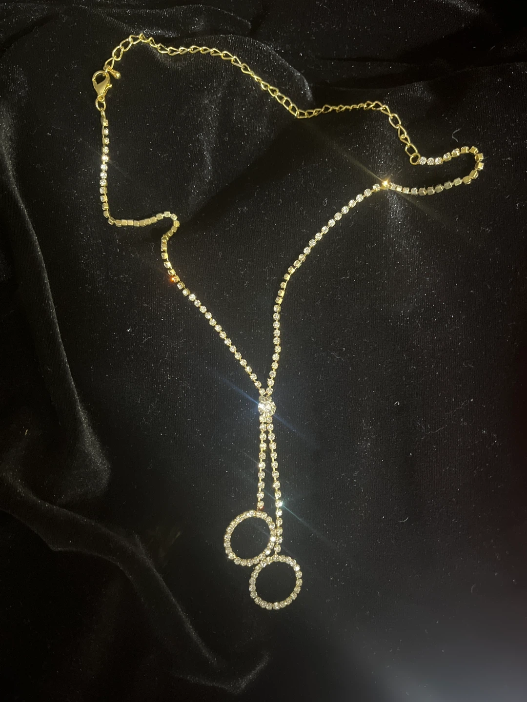 Necklace with Rhinestone Pendants 🏆