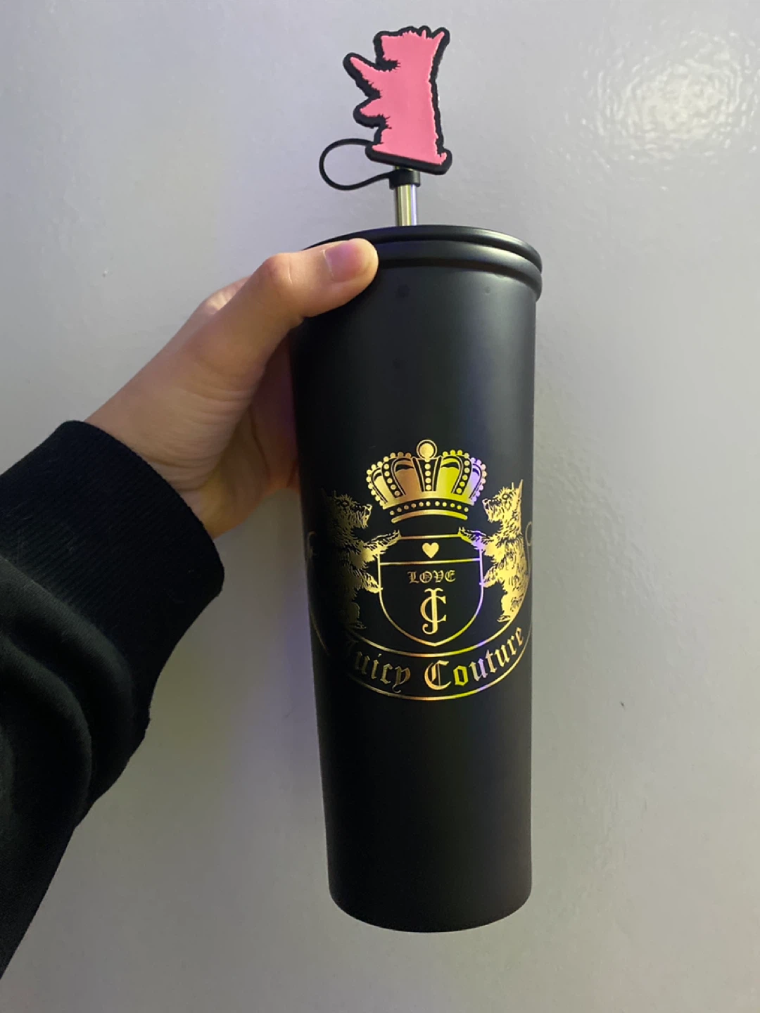 Juicy Couture Black Travel Tumbler with Charm 🏆