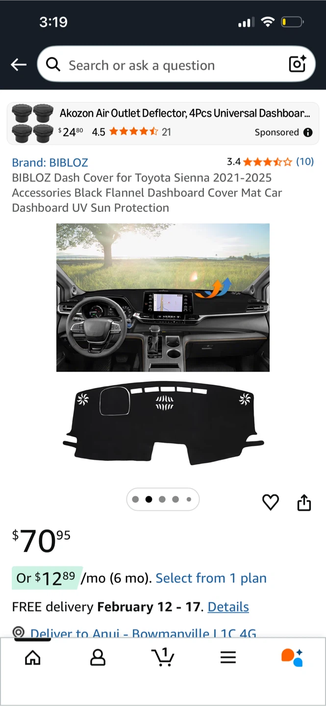 Dash Cover for Toyota Sienna Hyundai Santa Fe - photo 4