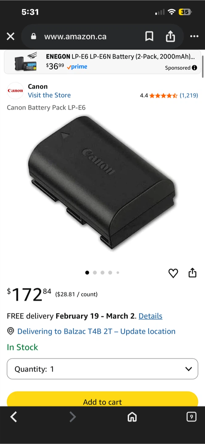 Canon LP-E6N Battery Pack - photo 3
