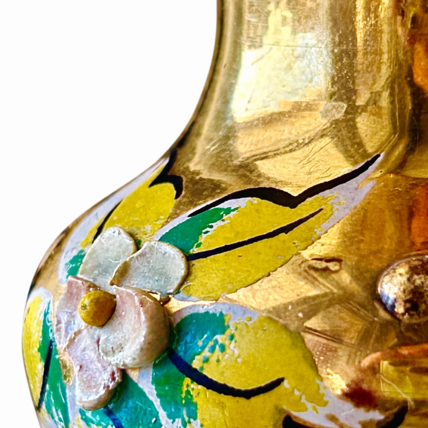 Bohemian Gilt & Ruby Miniature Vase, Mid-20th Century - photo 4