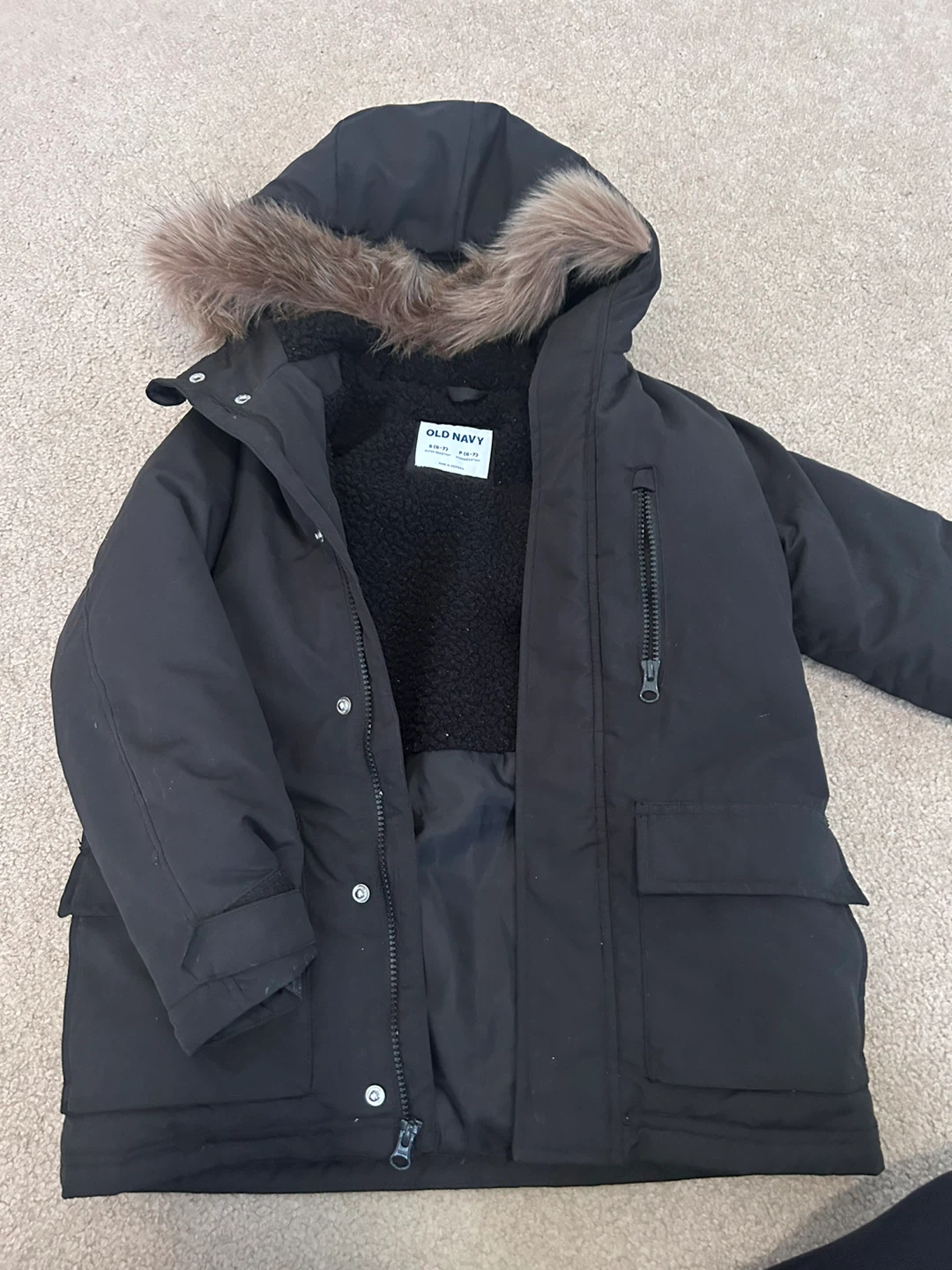 Old Navy Kids Winter Parka Jacket Size S (6-7)