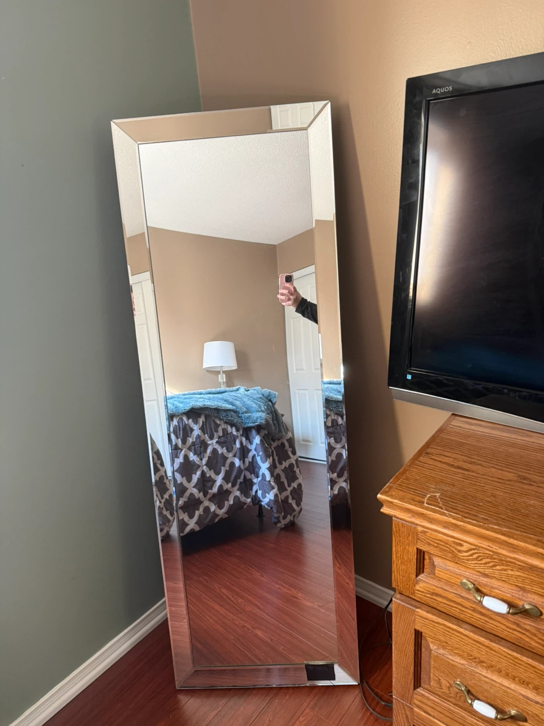 Tall Framed Mirror
