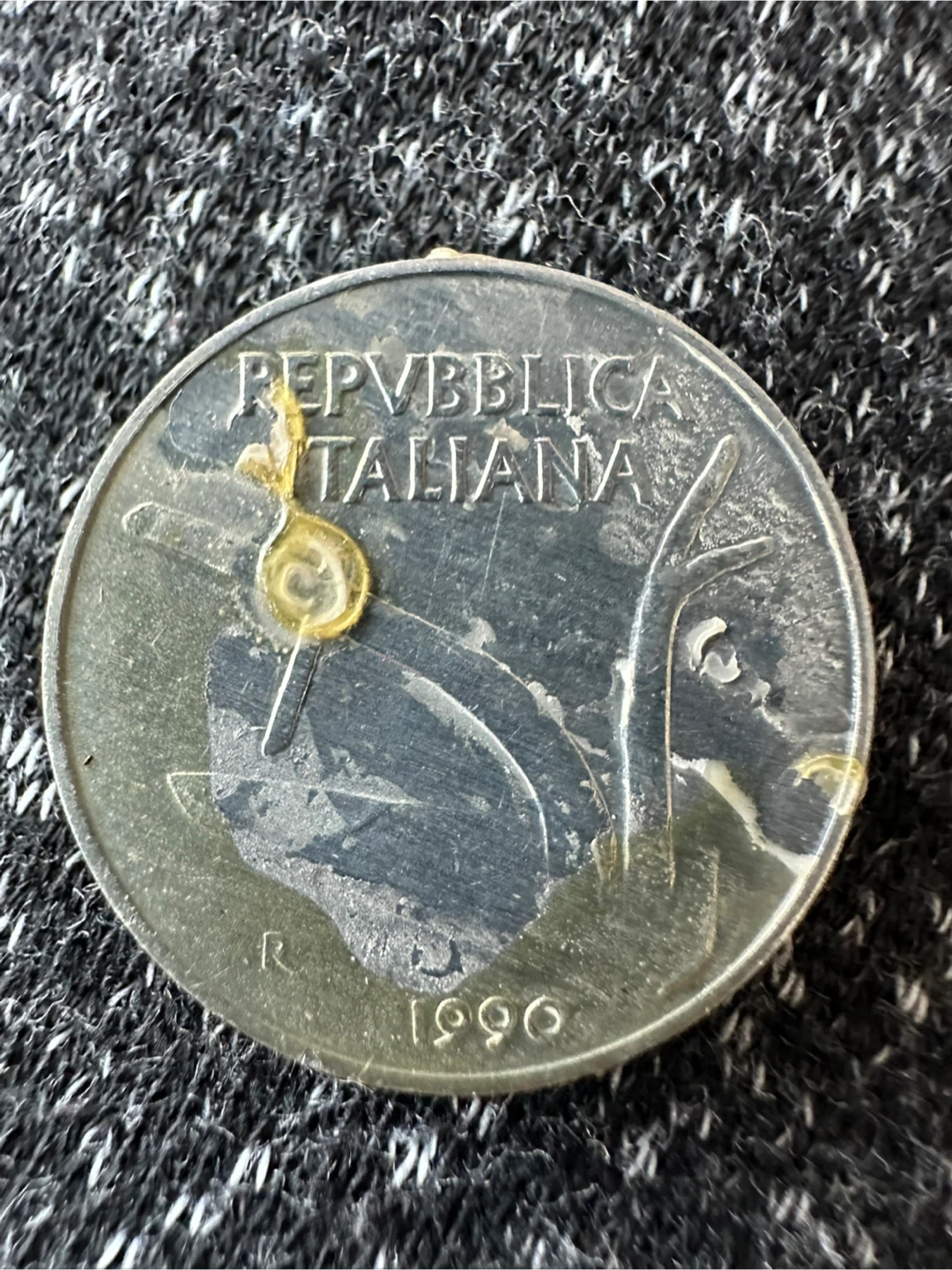 1990 Italian 1 Lira Coin - photo 2