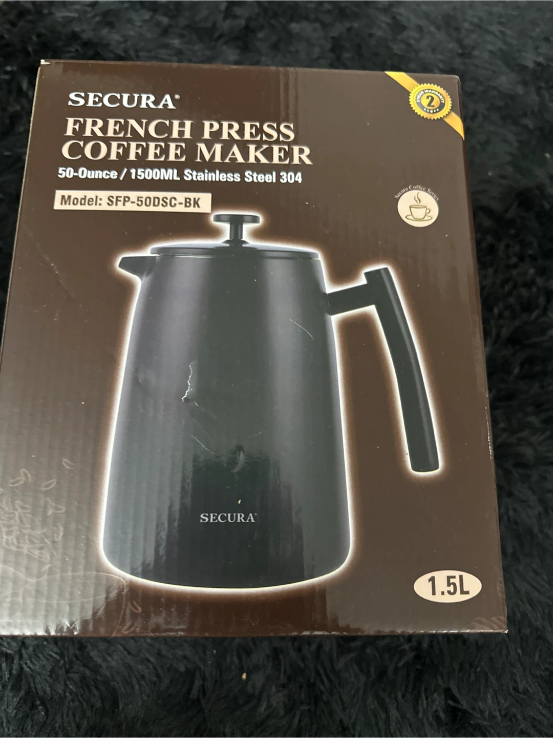 Secura French Press Coffee Maker - 50 Oz / 1500ml