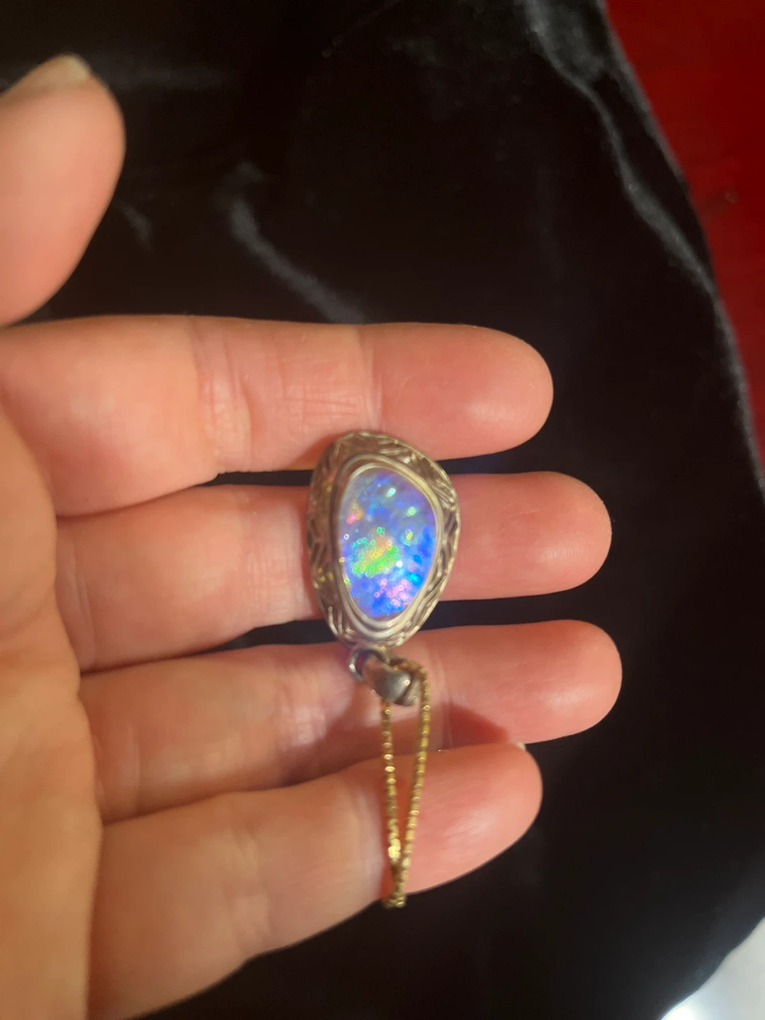 Handmade Opal-Effect Glass Necklace  🏆 - photo 3