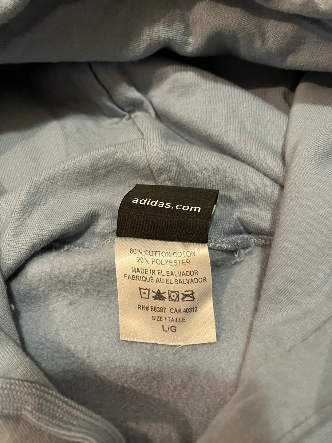Adidas Grey Pullover Hoodie Size L - photo 3