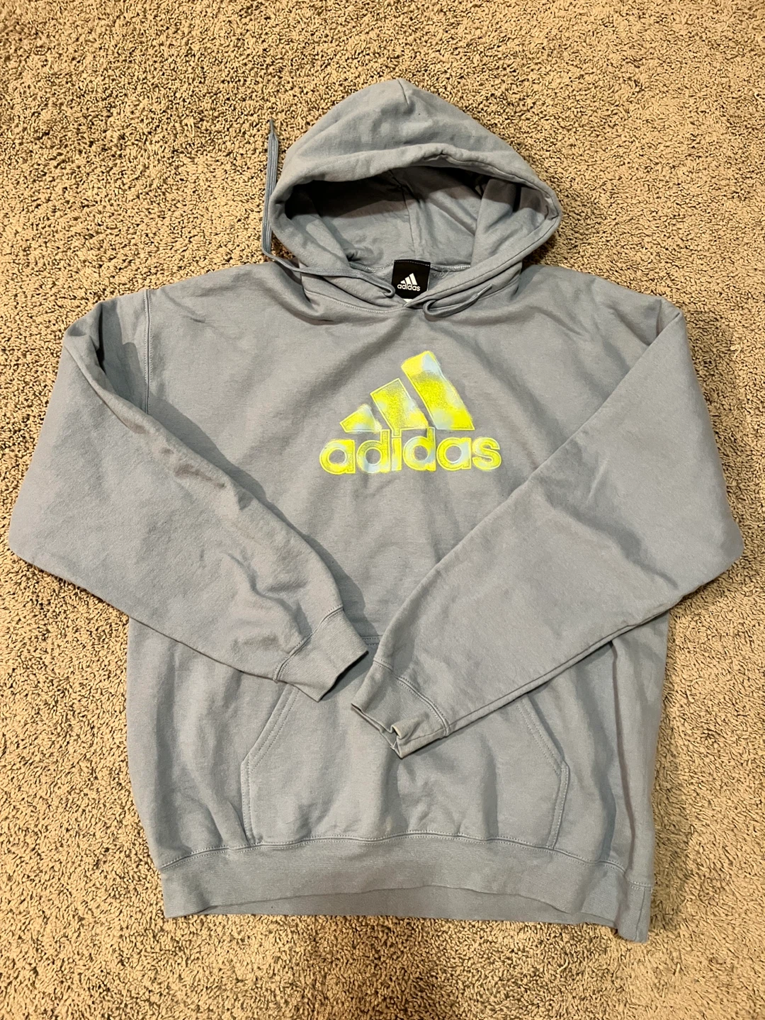 Adidas Grey Pullover Hoodie Size L