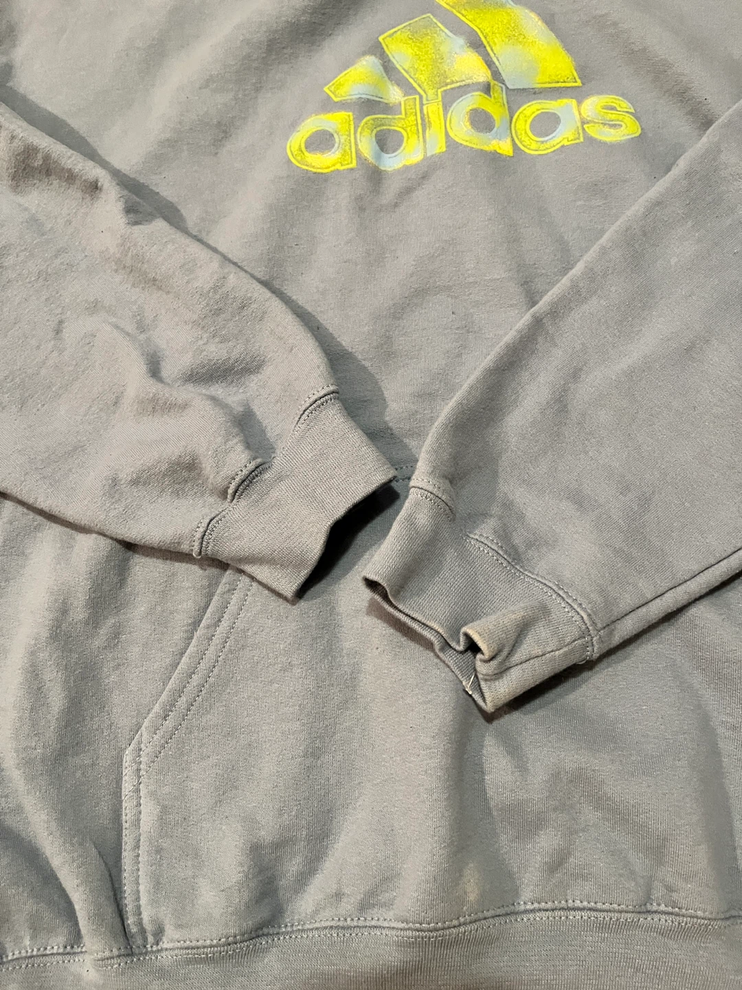 Adidas Grey Pullover Hoodie Size L - photo 2