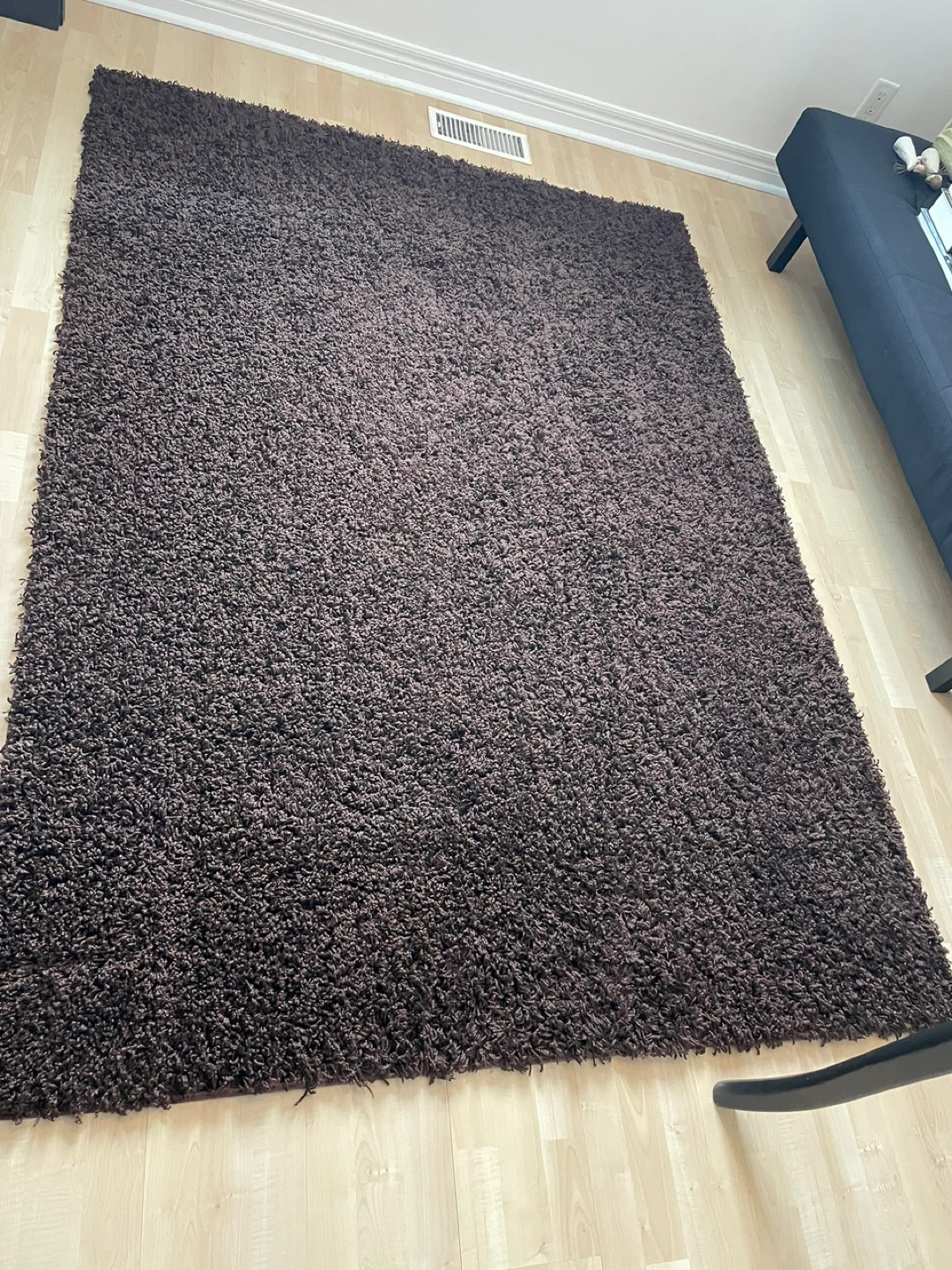 Brown Shaggy Rug - 5ft x 7ft