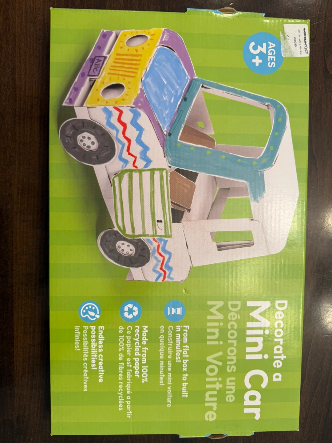 Mastermind Toys Let's Decorate a Mini Car Craft Kit (Ages 3+)