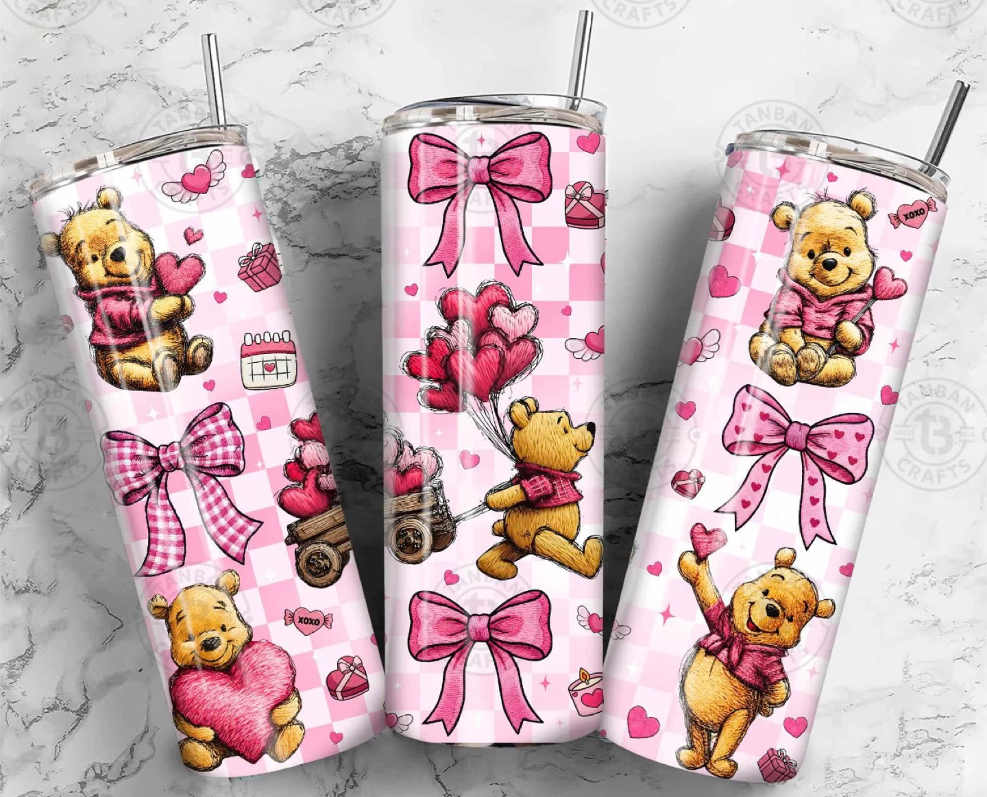 Winnie the Pooh Valentine Tumbler