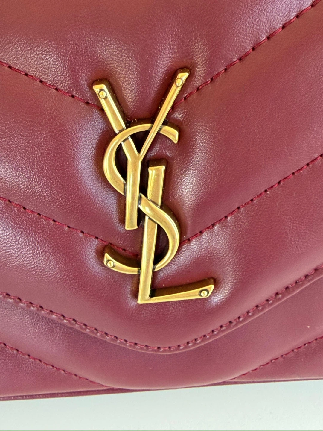 Saint Laurent Paris Leather Shoulder Bag - Burgundy - photo 3