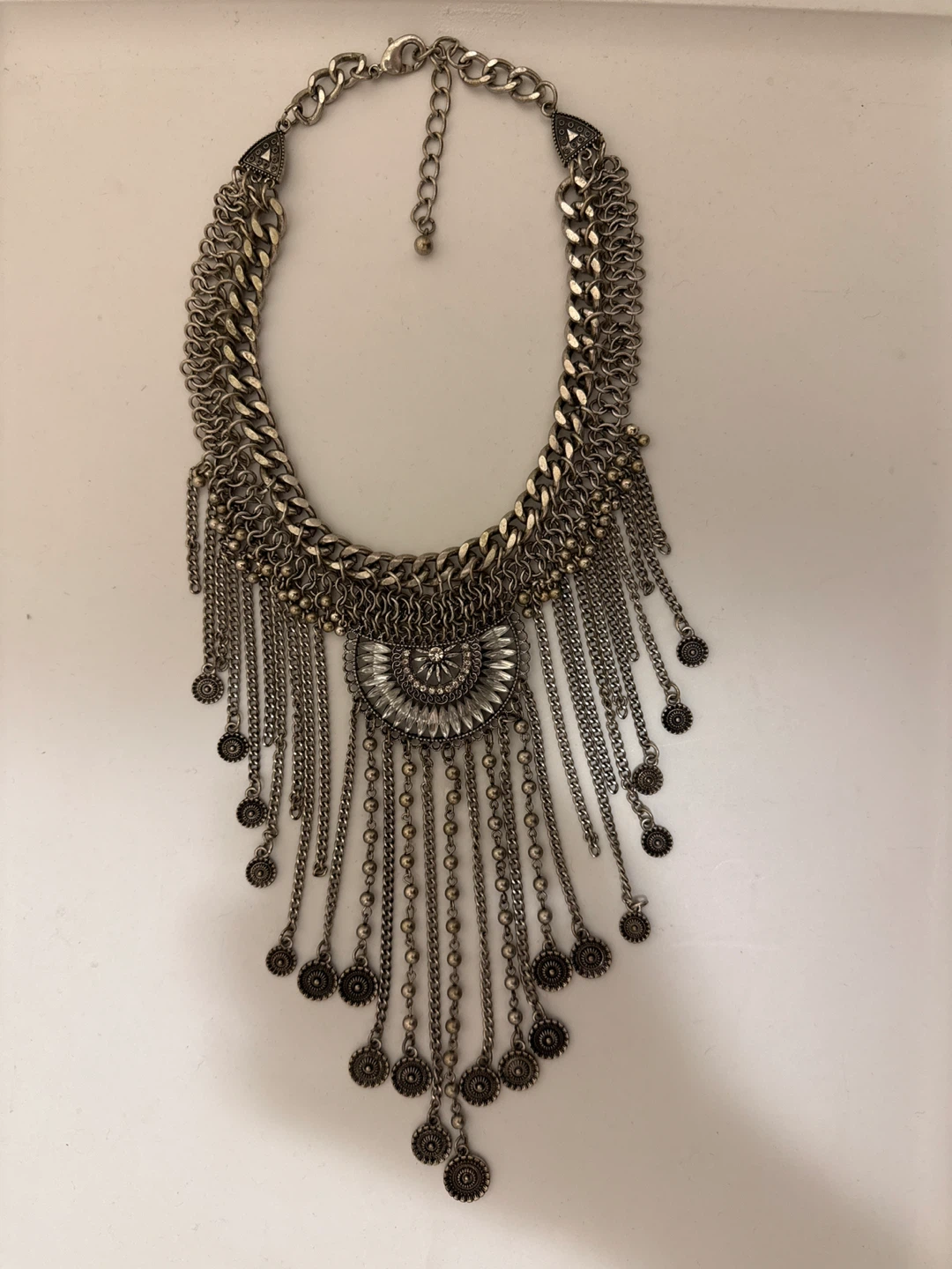 Silver-tone Statement Necklace