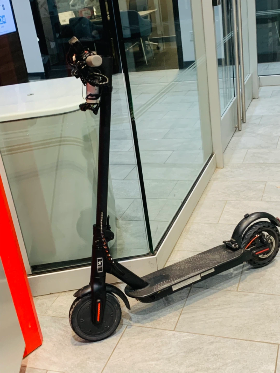 Black Electric Scooter run fast 25 Mph