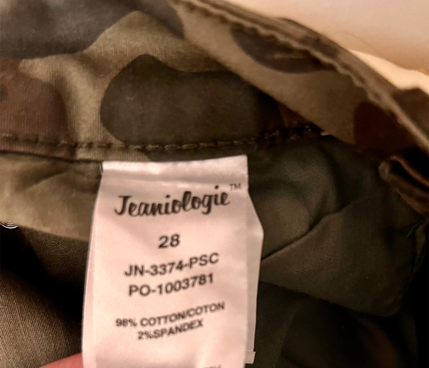 Jeanielogie Camo Slim Fit Moto Jeans Size 28 - photo 4