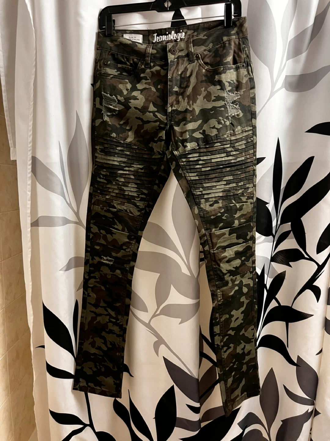 Jeanielogie Camo Slim Fit Moto Jeans Size 28 - photo 5