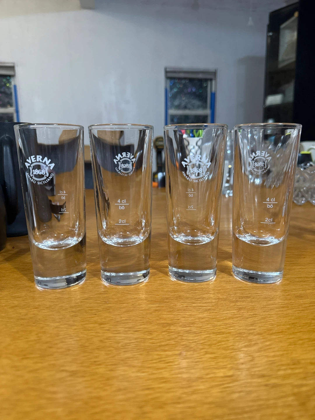 Set of 4 Amaro Averna Shot Glasses