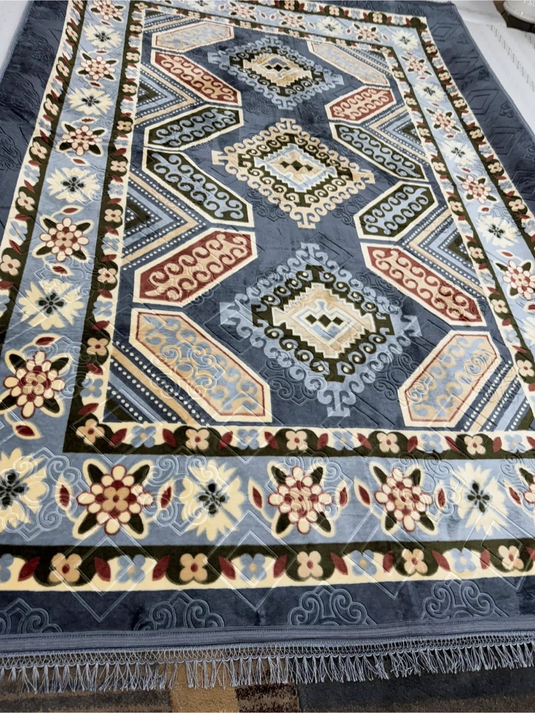 Blue Geometric Pattern Area Rug size 7x10 feet 🏆 - photo 5