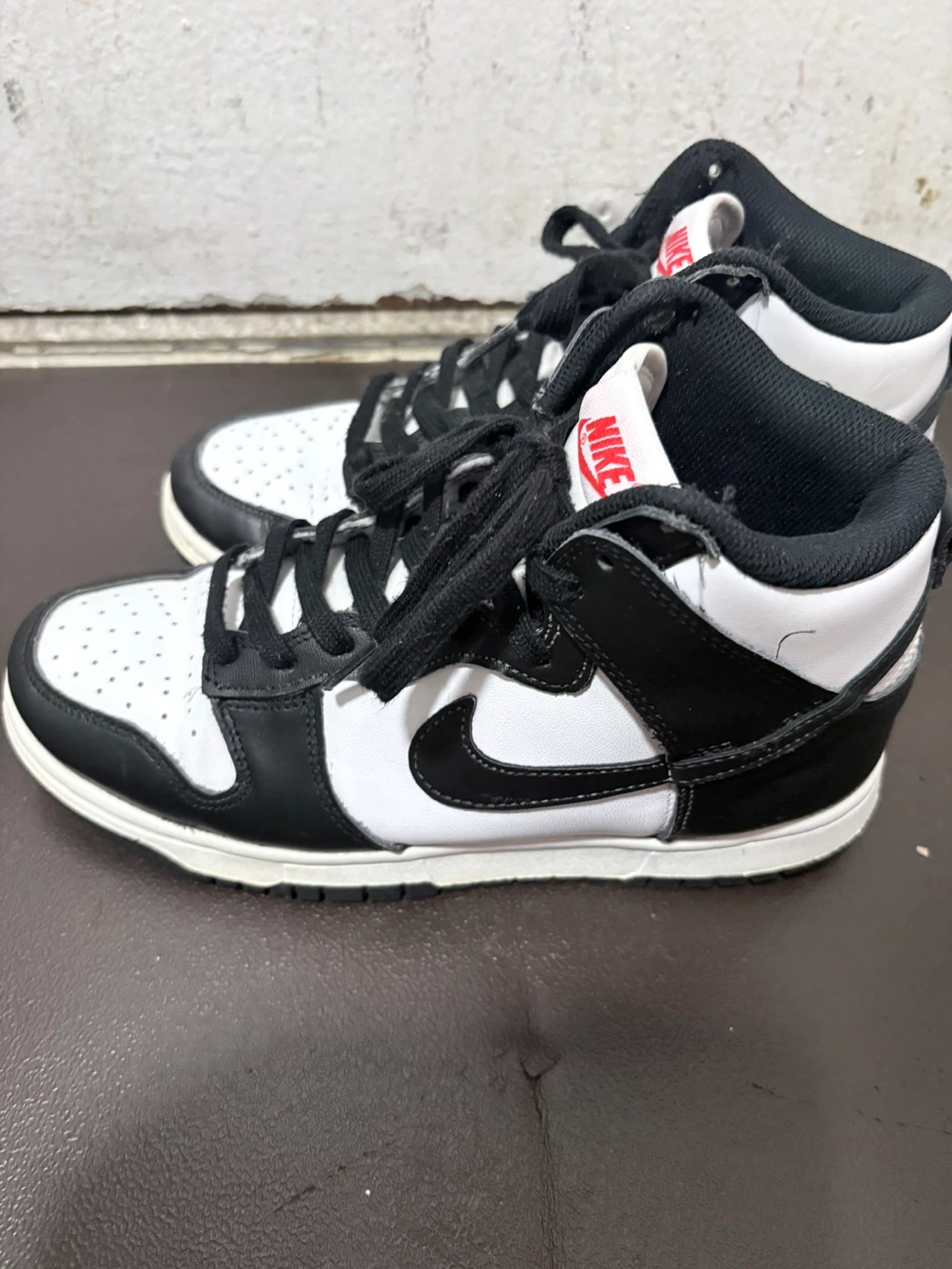 Nike Dunk High Top Sneakers Black and White - photo 4