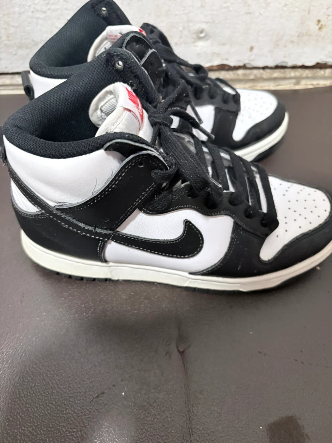 Nike Dunk High Top Sneakers Black and White - photo 3