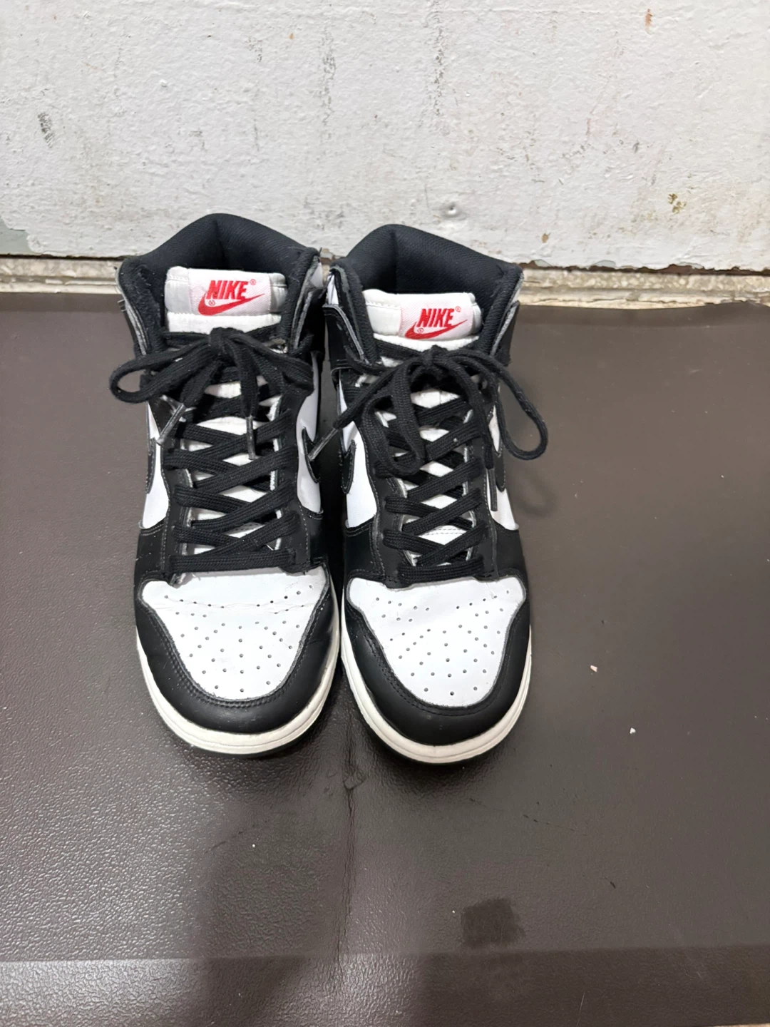 Nike Dunk High Top Sneakers Black and White