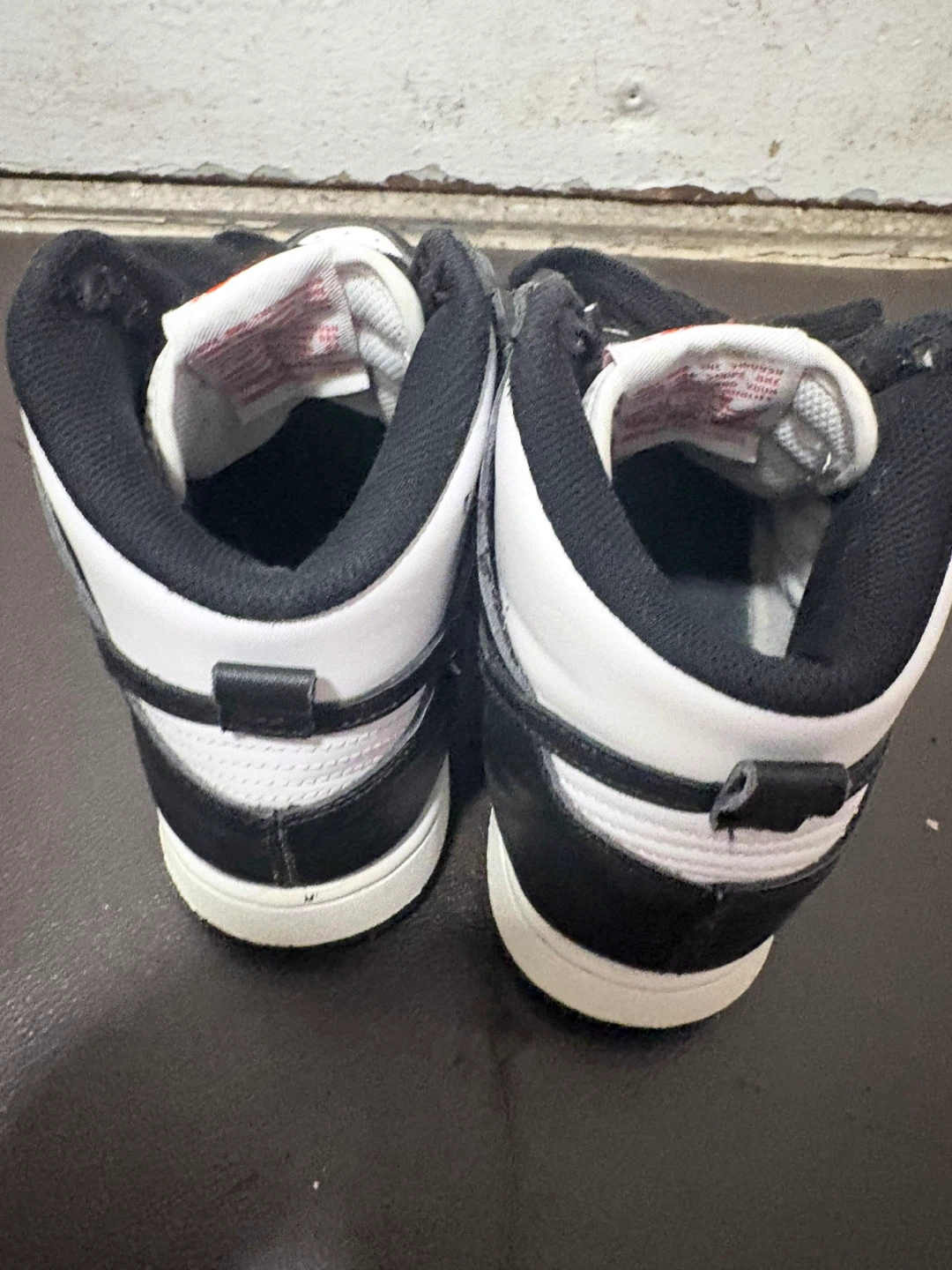 Nike Dunk High Top Sneakers Black and White - photo 2