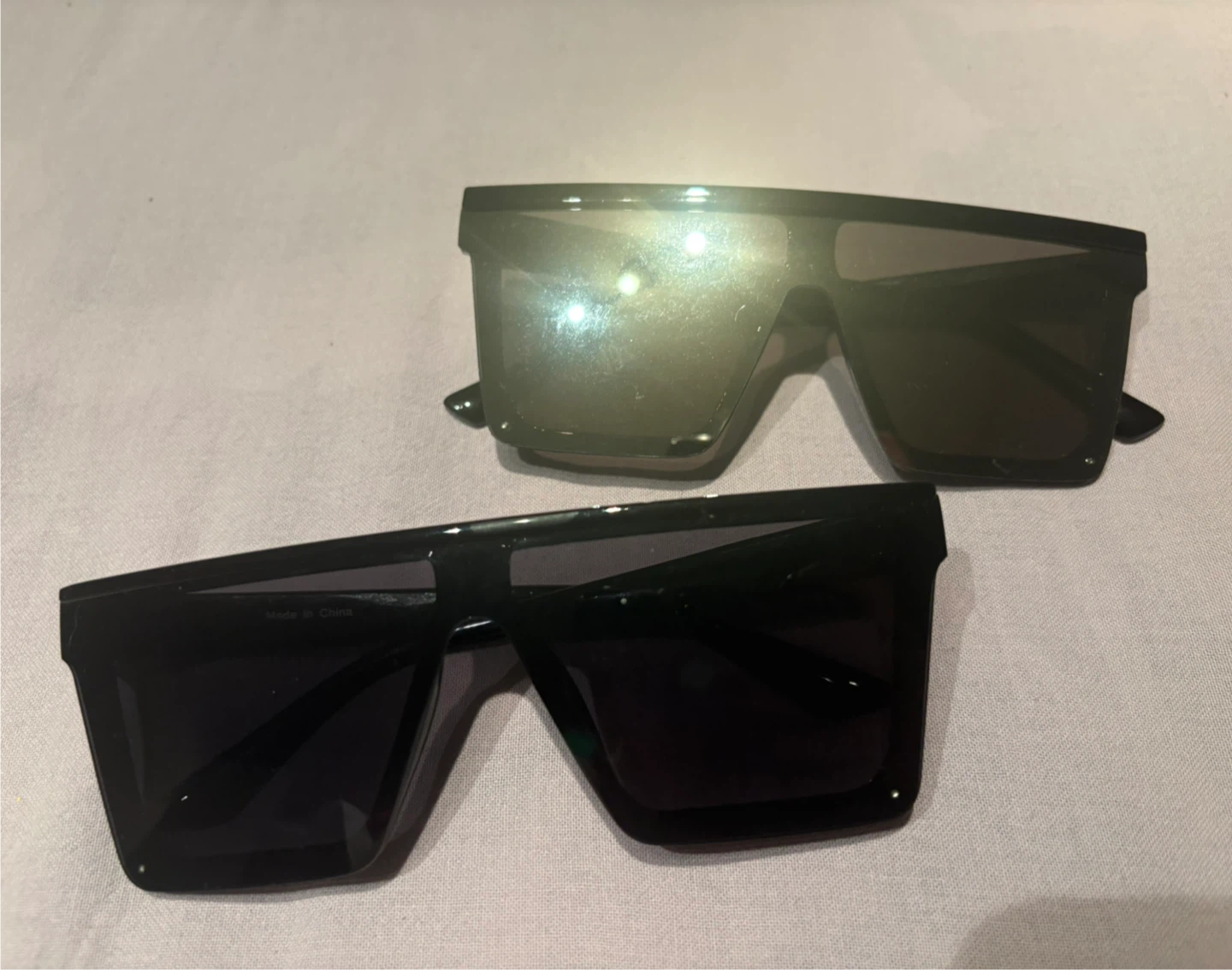 2 Oversized Flat Top Sunglasses