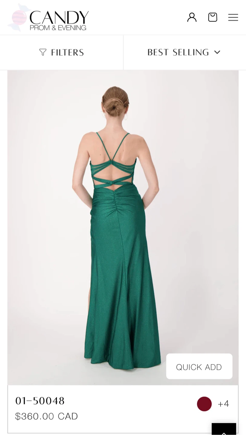 Candy Prom & Evening Green Sparkle Gown - photo 3
