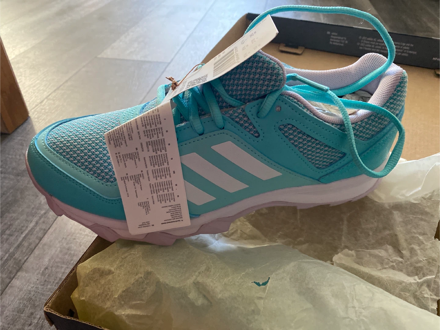 Adidas Fabela Rise Field Hockey Shoes - Teal/White - Size 10 - photo 3