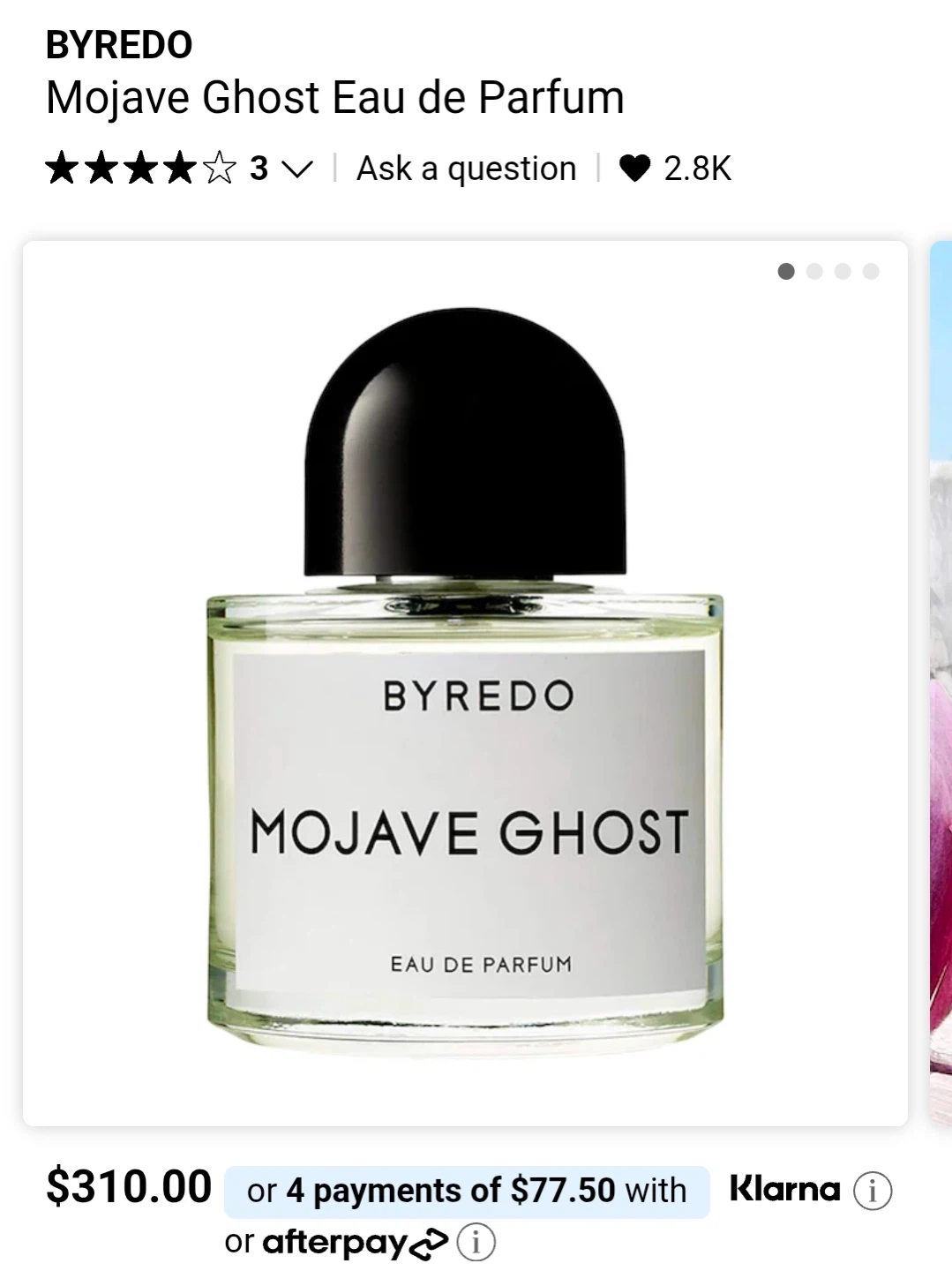Byredo Mojave Ghost perfume 50ml - photo 4