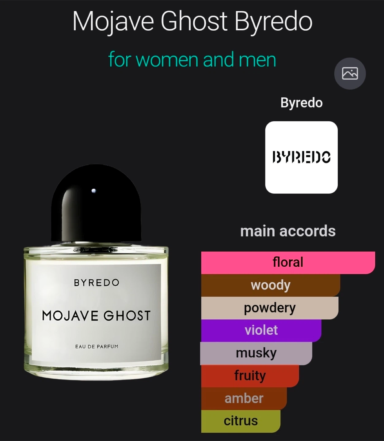 Byredo Mojave Ghost perfume 50ml - photo 5