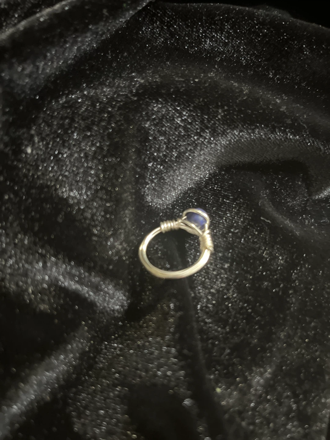 Wire Wrapped Blue Stone Ring 🏆 - photo 2