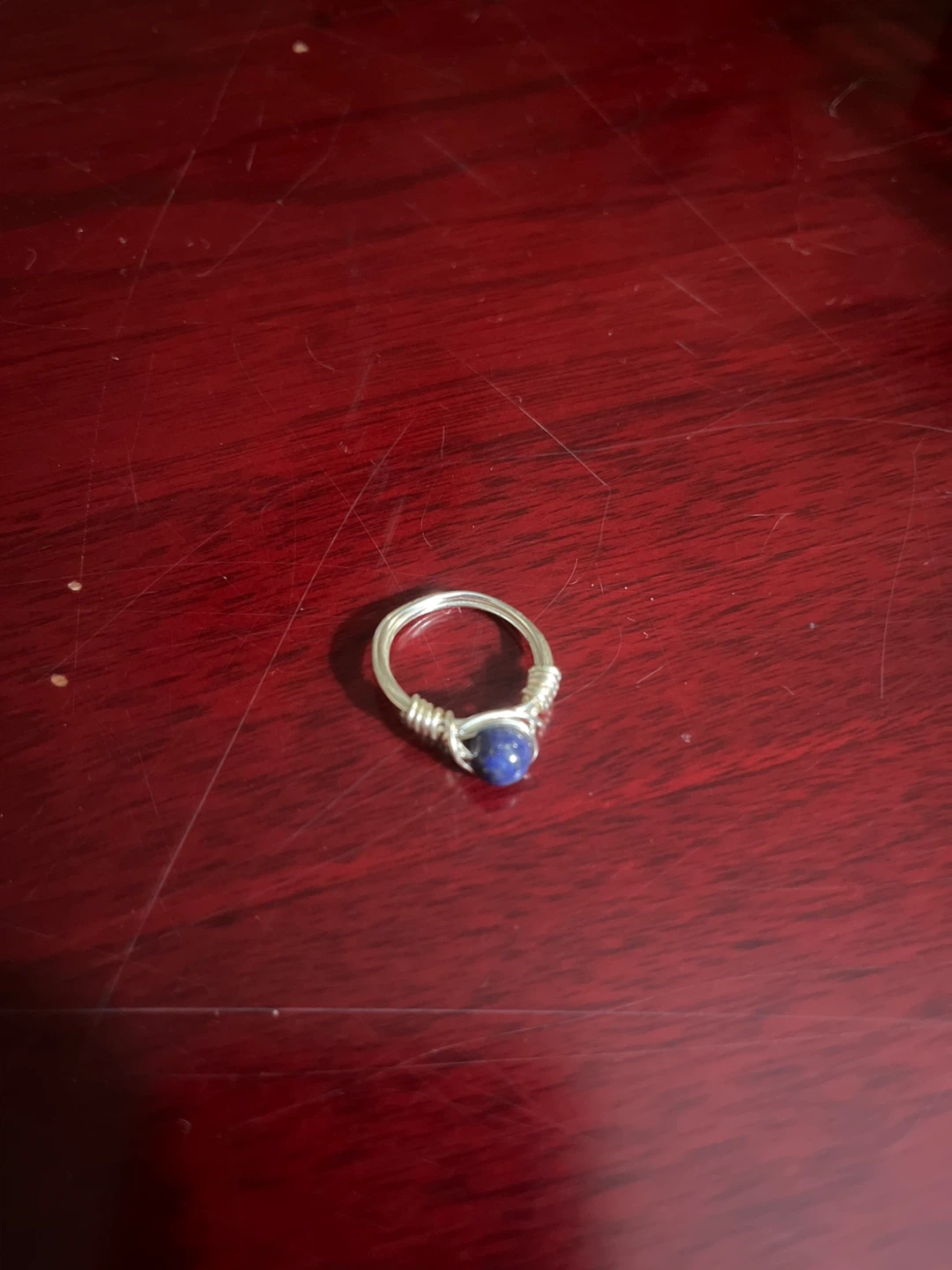 Wire Wrapped Blue Stone Ring 🏆