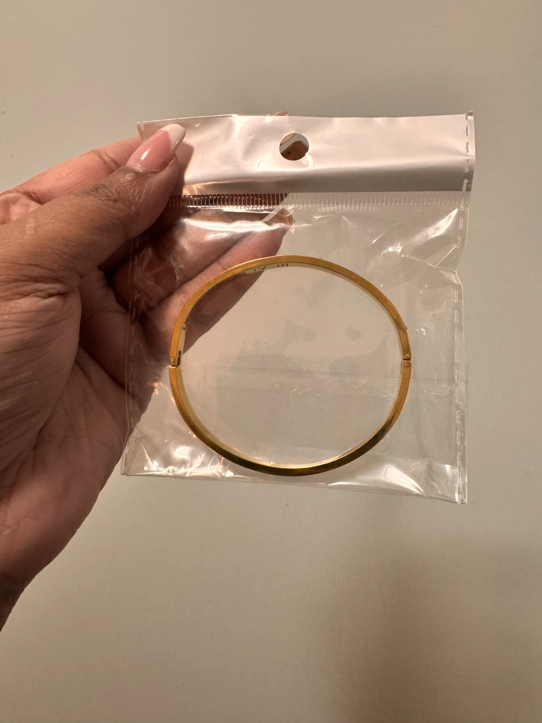Gold Tone Roman Numeral & Crystal Bangle Bracelet - photo 5