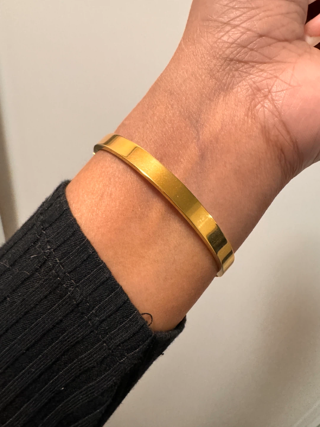 Gold Tone Roman Numeral & Crystal Bangle Bracelet - photo 3