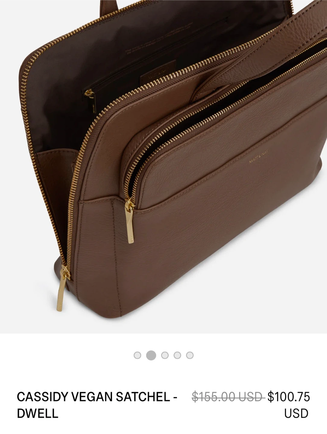 New with labels- Matt & Nat Vegan leather Satchel/laptop bag - photo 5
