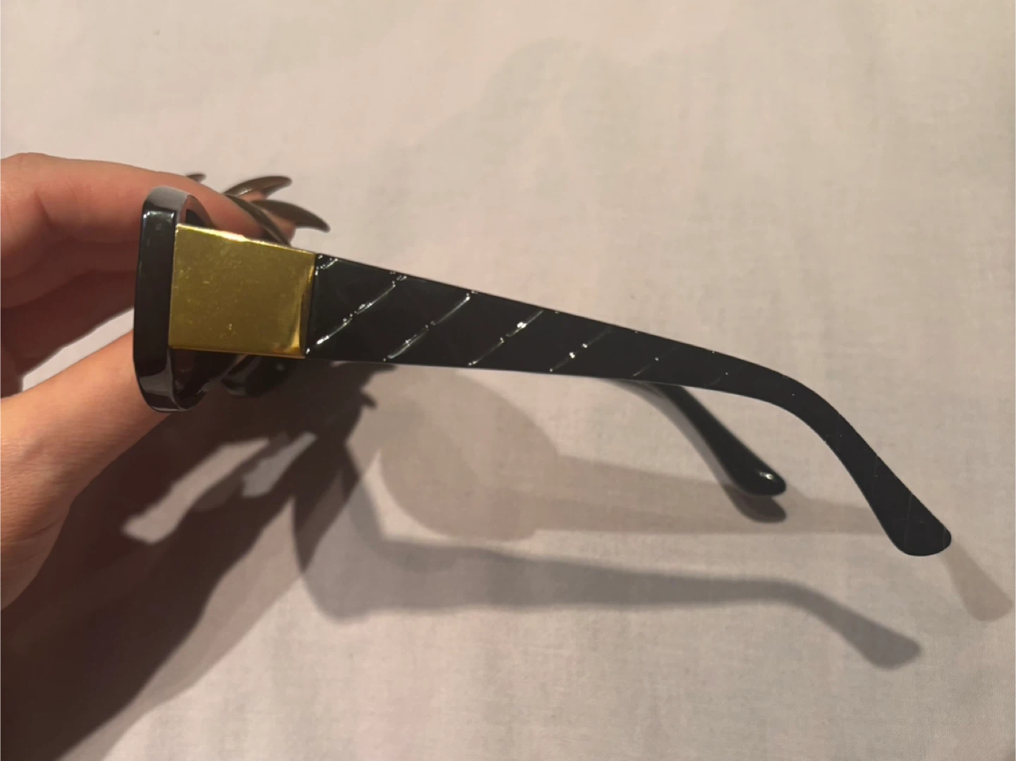 Black Sunglasses with Gold Accent - photo 2