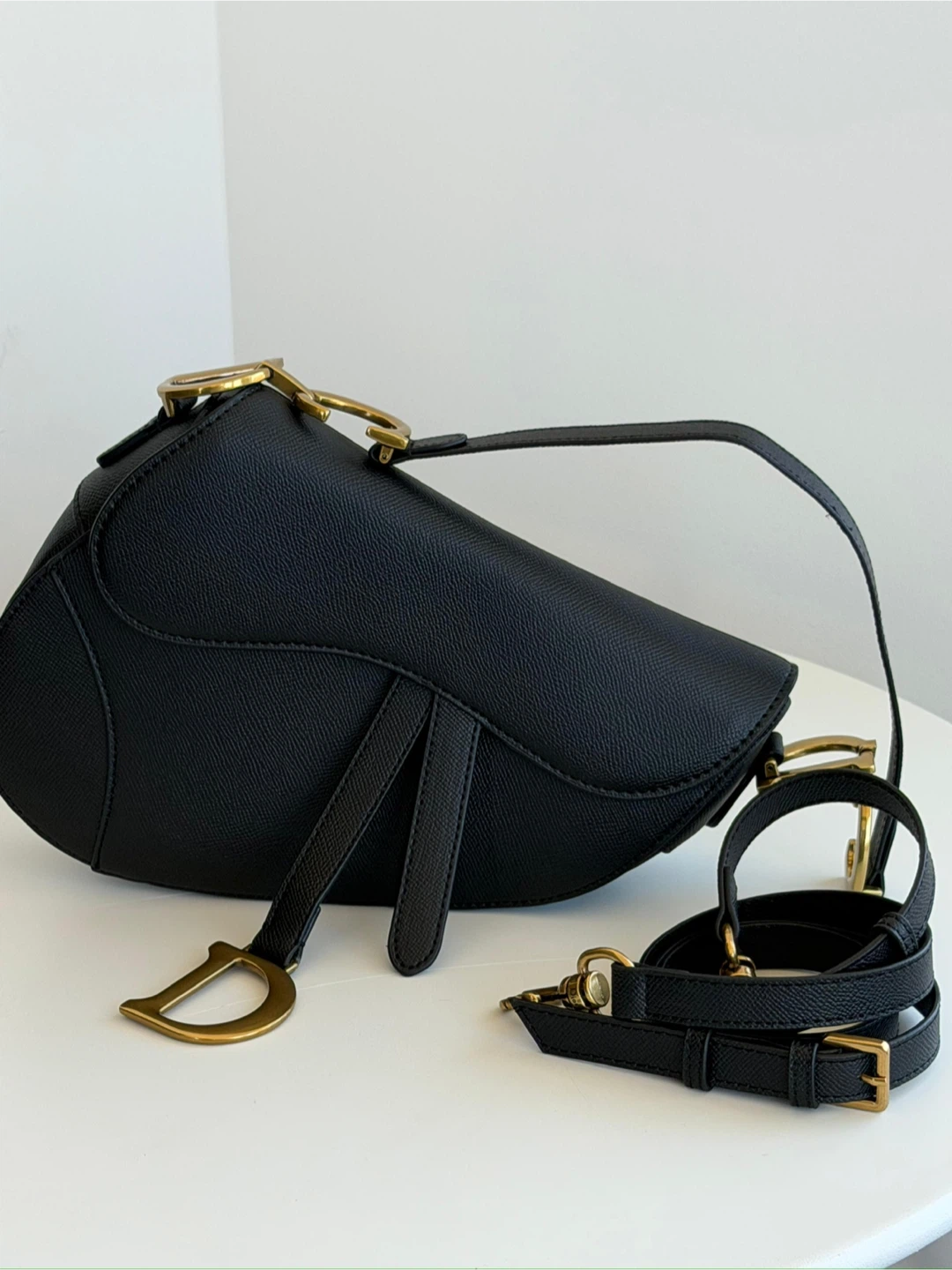 Dior Black Leather Saddle Bag - photo 4