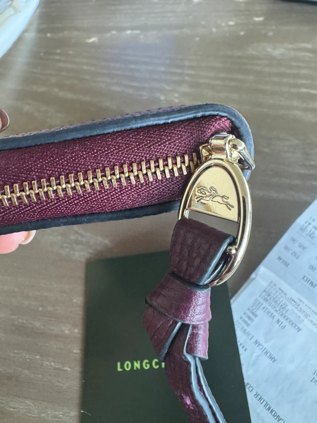 Longchamp Burgundy Leather Zip Around Wallet - photo 4