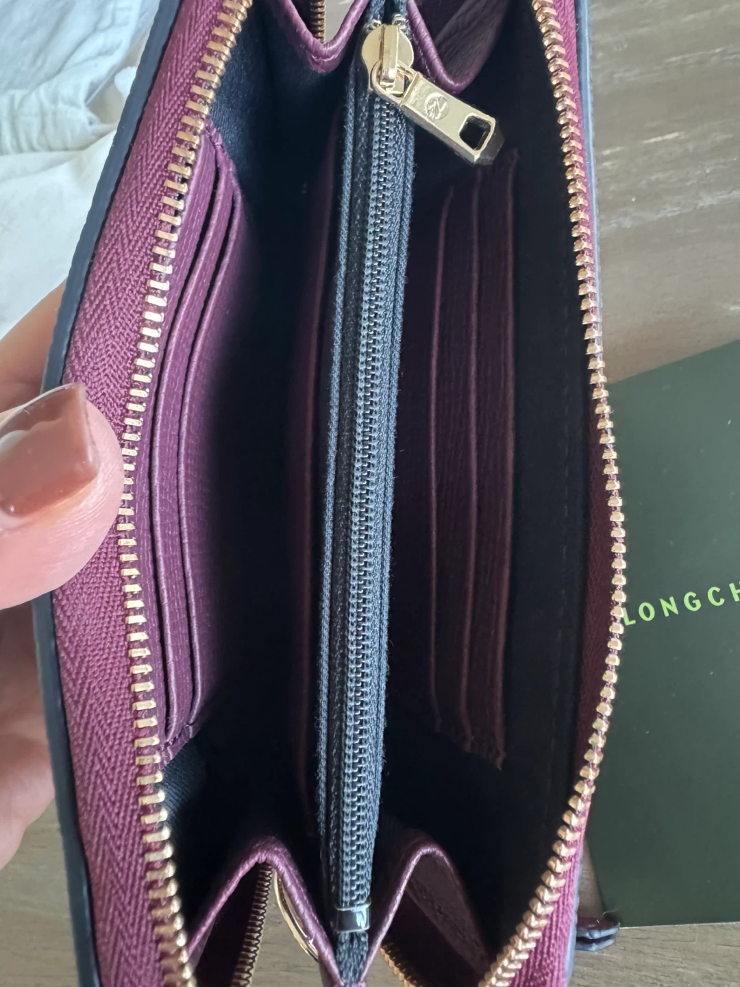 Longchamp Burgundy Leather Zip Around Wallet - photo 2