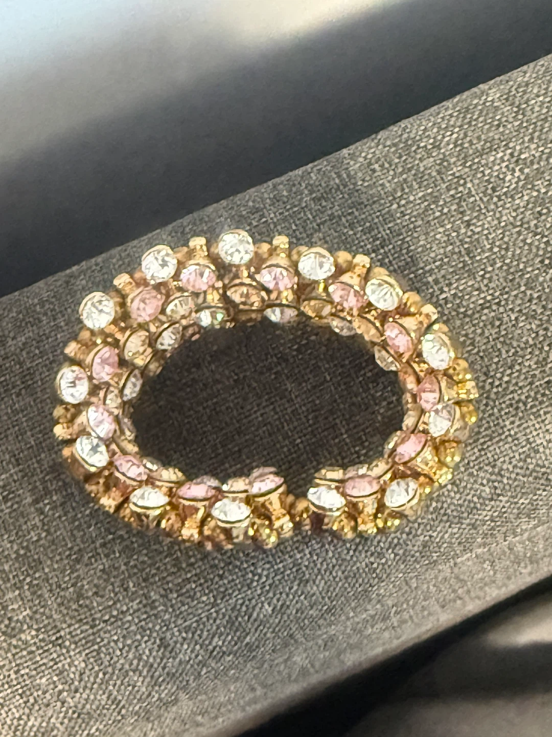 Gold-tone Bracelet with Rhinestones - photo 4