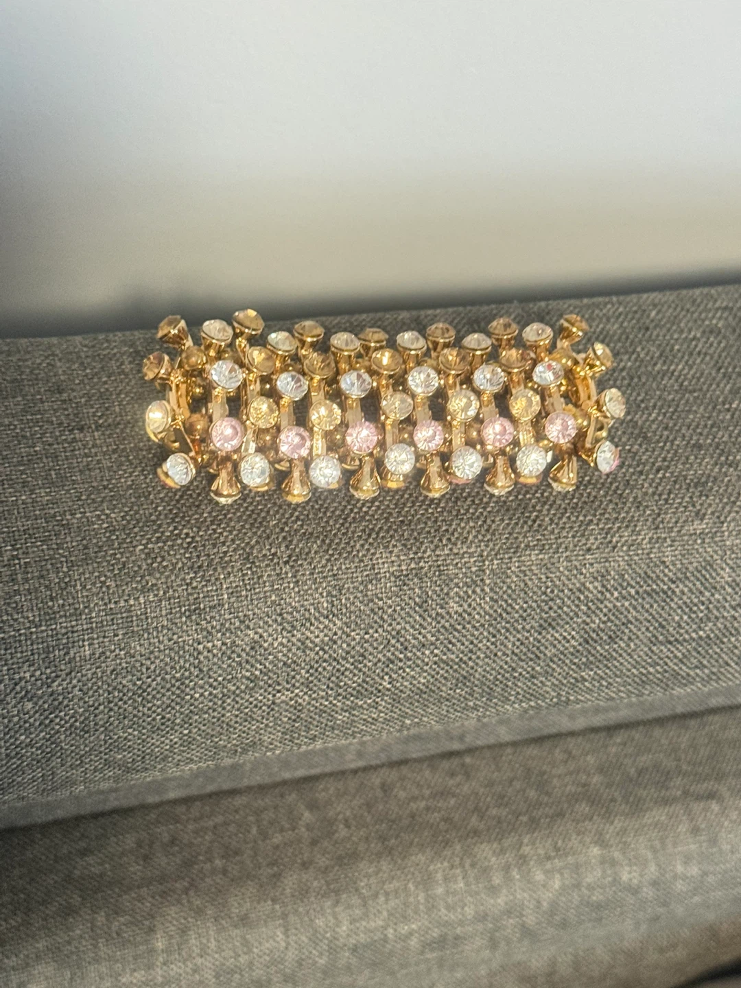 Gold-tone Bracelet with Rhinestones
