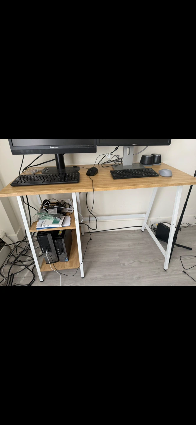 Computer Desk with Shelves