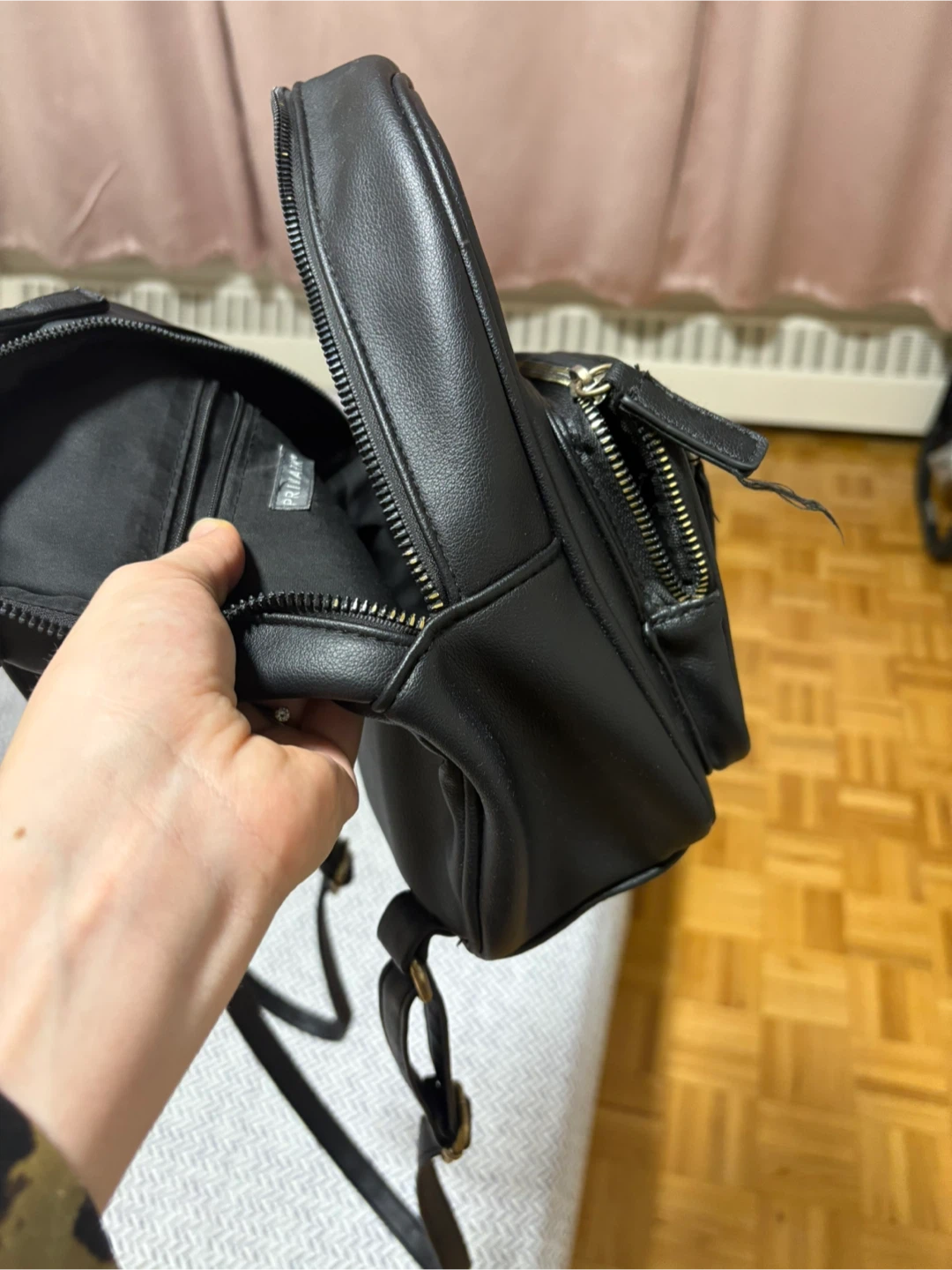 Primark Black Leather Mini Backpack - photo 4
