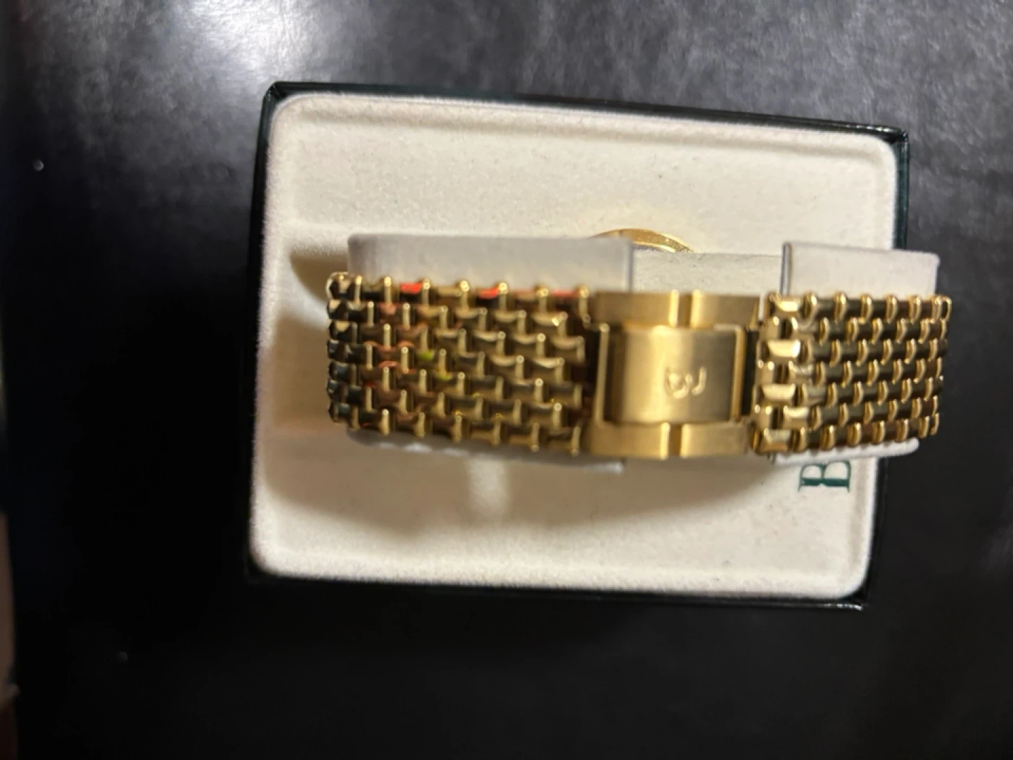 Bulova Gold Tone Watch with Black Dial - photo 3