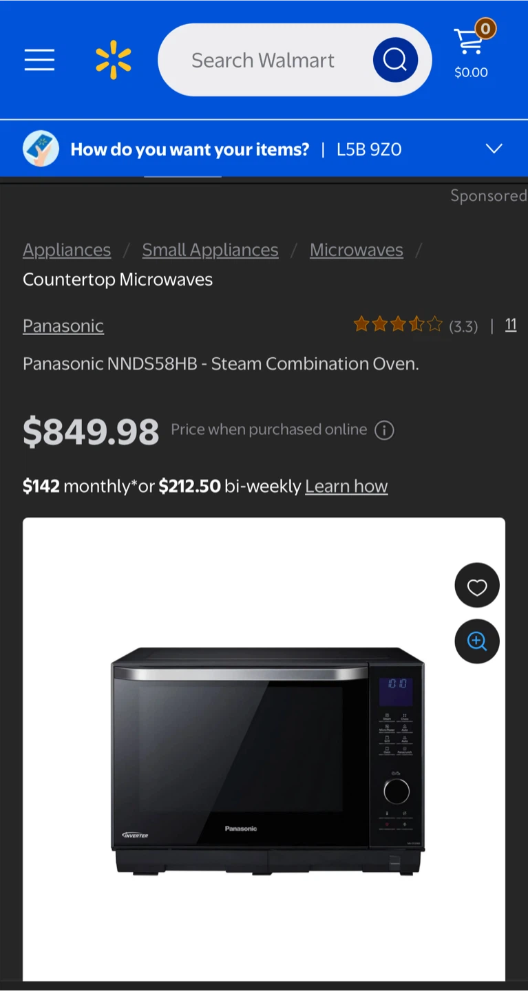 Panasonic NN-DS58HB Steam Combination Oven - photo 3