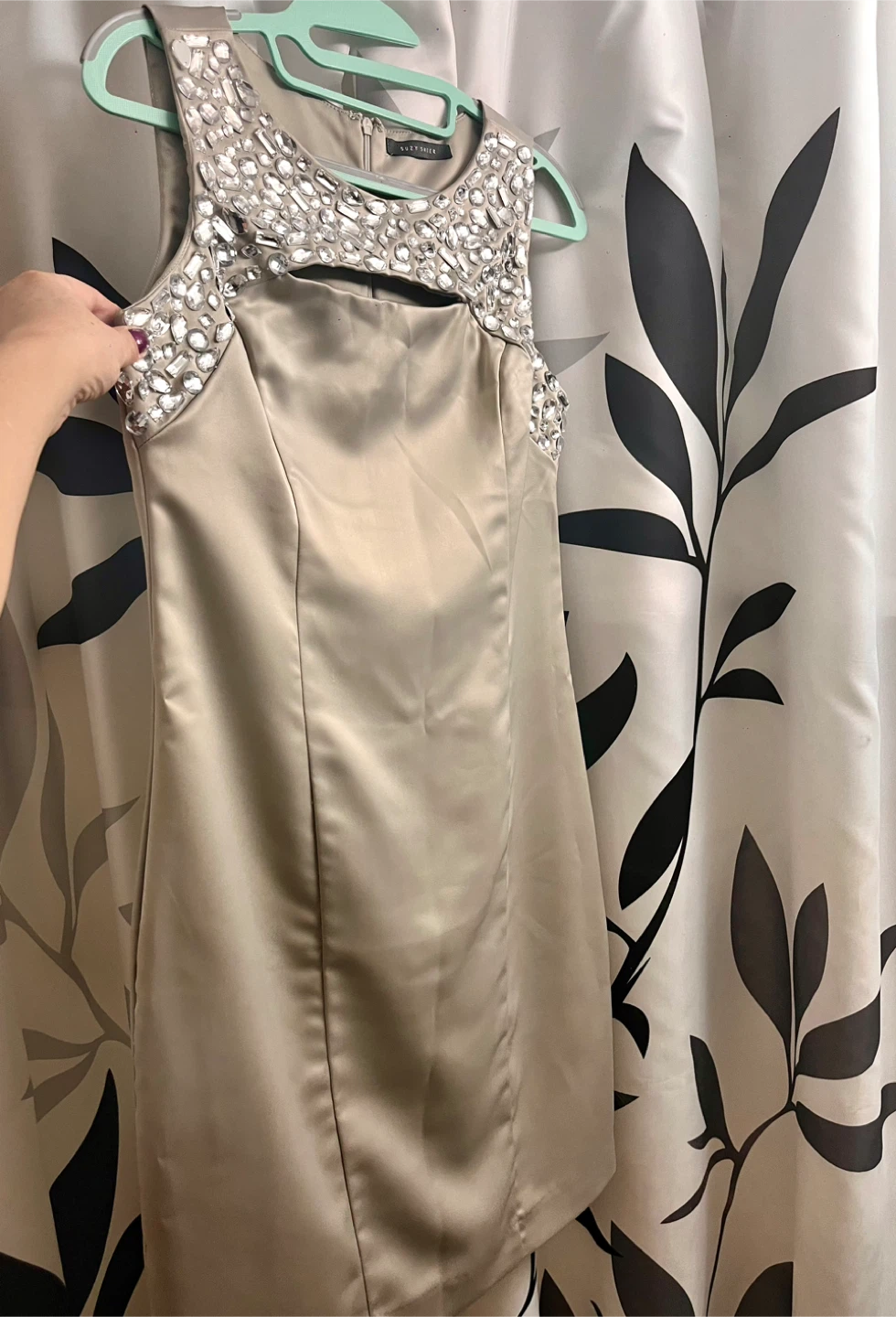 Suzy Shier Embellished Cutout Sheath Dress - photo 2