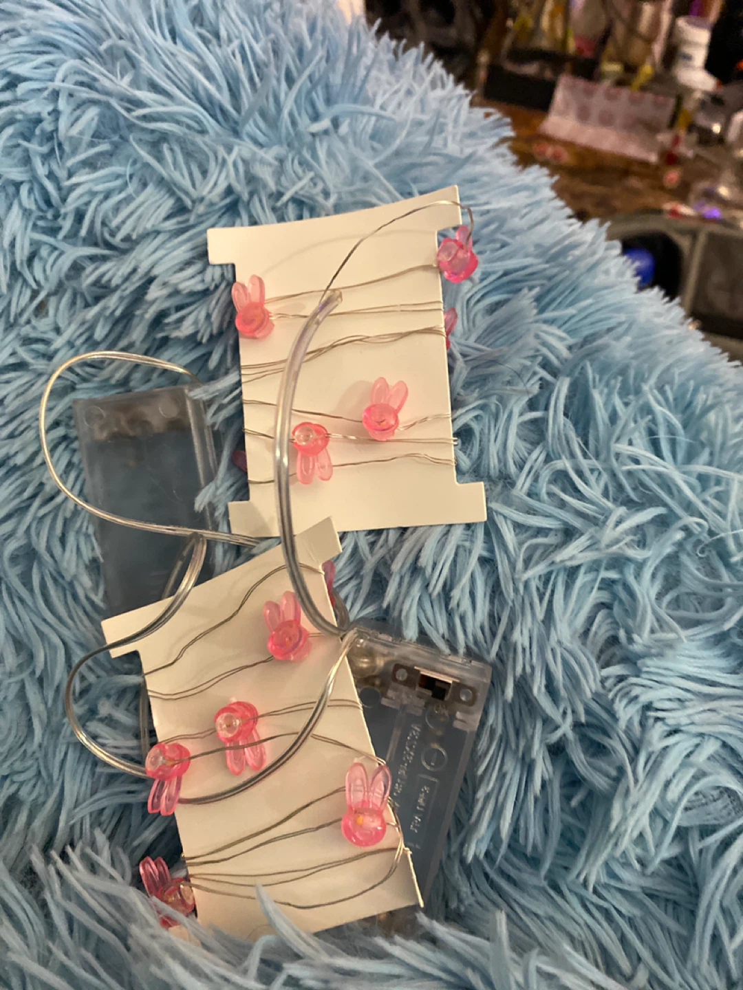 String Lights with Pink Bunny Charms - photo 2