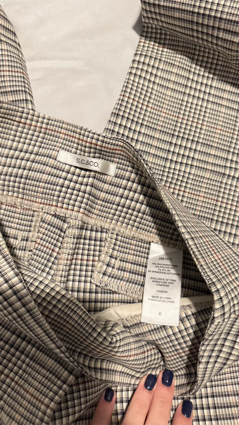 S.C. & CO. Plaid Pants - Size 6 - 🏆 - photo 3